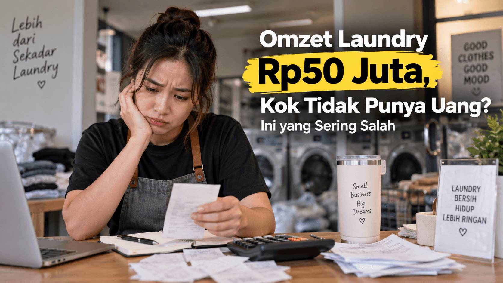 Omzet Laundry Rp50 Juta, Kok Tidak Punya Uang? Ini yang Sering Salah